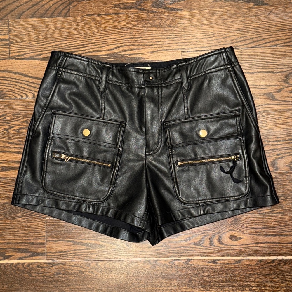 Anthropologie Vegan Leather Cargo Pants - Picture 7 of 13